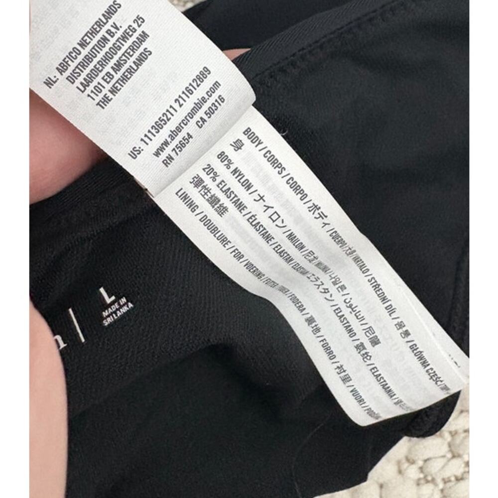 NWOT Womens Abercrombie & Fitch Black One Piece Swimsuit Size Large - Picture 8 of 8